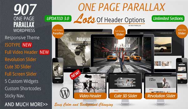 907 - Responsive WP One Page Parallax