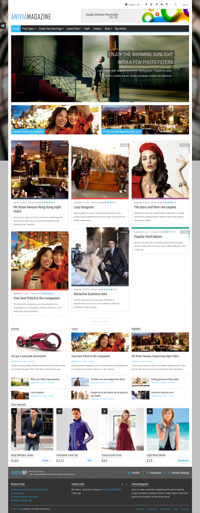 Anivia: News, Magazine, Blog WordPress Template