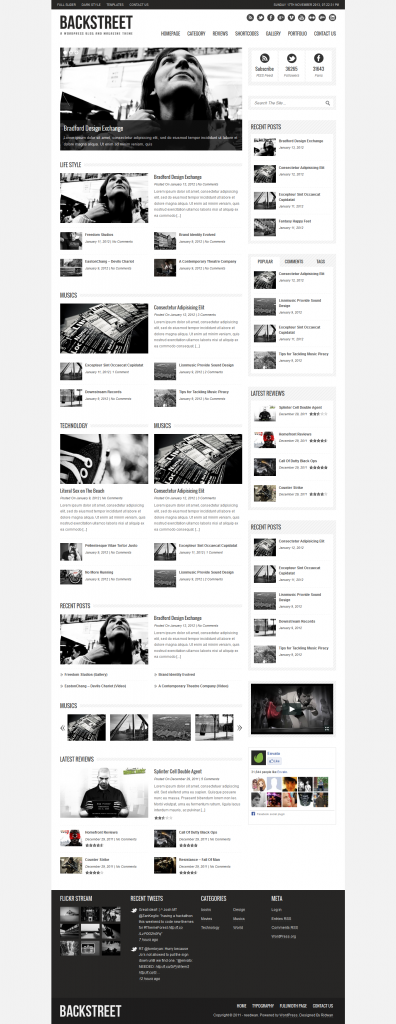 Backstreet: Blog and Magazine Theme