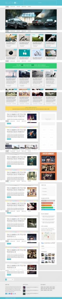 Blue Blog: Responsive WordPress Blog Theme