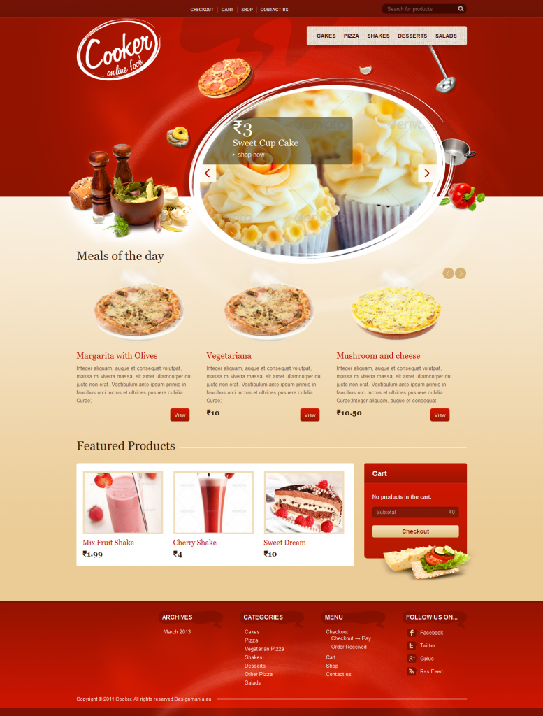 Cooker: Online Restaurant, Food Store