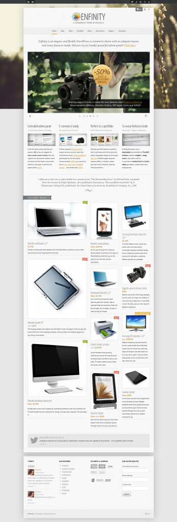 Enfinity: Adaptive WooCommerce Portfolio WP theme