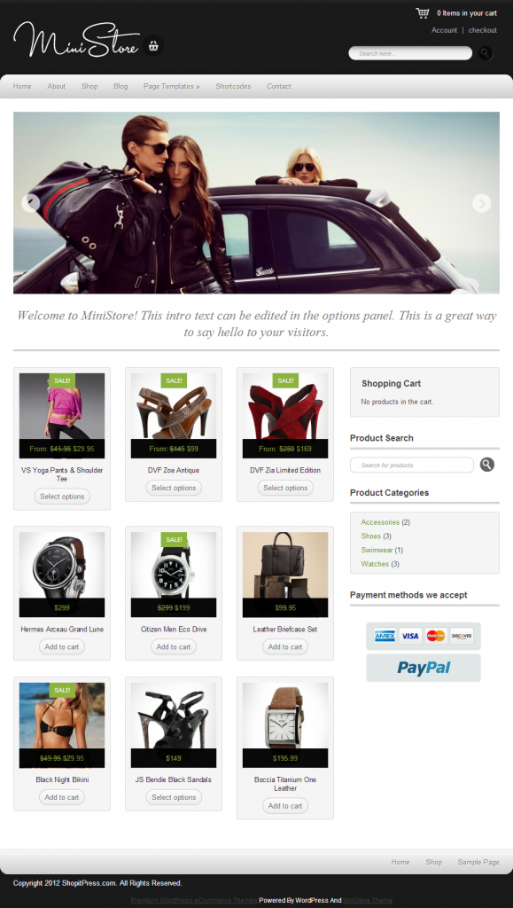 Ministore - premium wordpress eCommerce theme