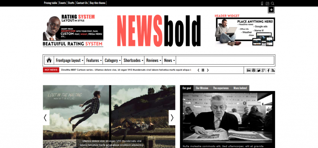 Newsbold: Bootstrap Multipurpose MagNewsBlog