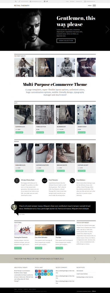 Retail Therapy: Multi-Purpose eCommerce Theme