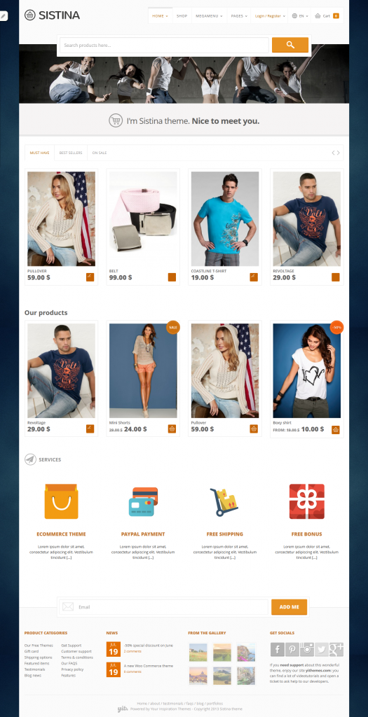 Sistina: Flat Multipurpose WooCommerce WordPressTheme