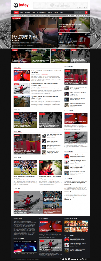 Today: Info News and Magazine WordPress Theme