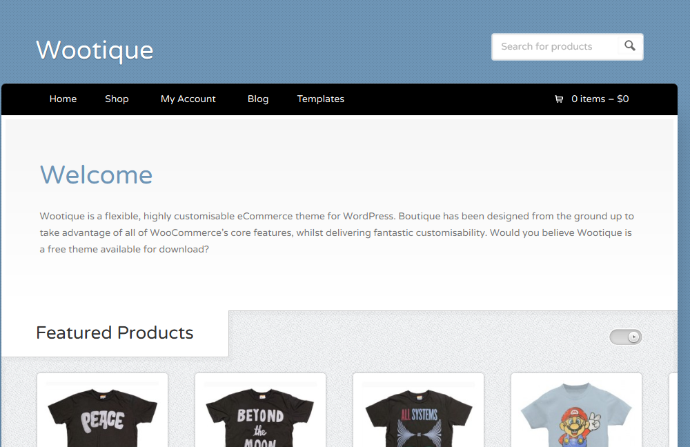 Wootique: Free eCommerce WordPress Theme