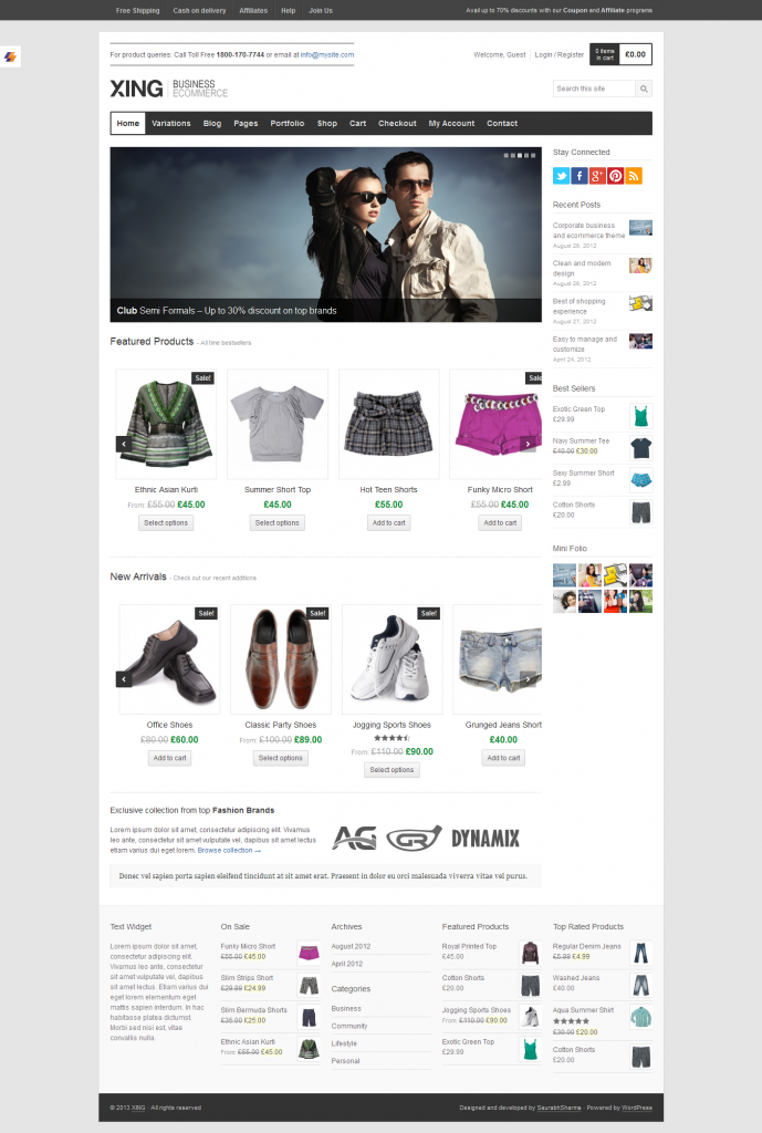 Xing: WooCommerce WordPress Theme